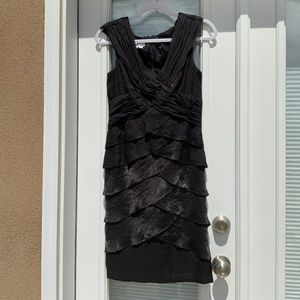 LONDON TIMES COCKTAIL DRESS BLACK SLEEVELESS